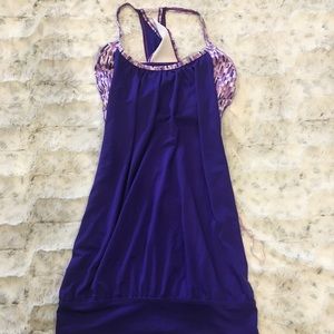Purple attached bra top - like lululemon